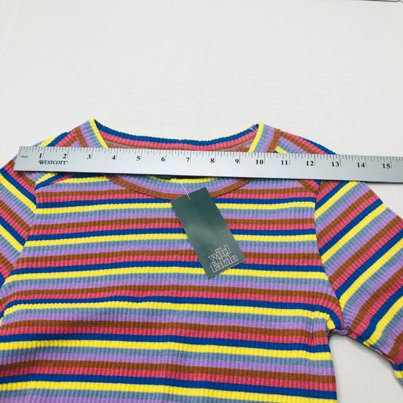 Lot of 2 Wild Fable Women's Size XS Long Sleeve Tee Shirts Peach Multicolor - Picture 8 of 16